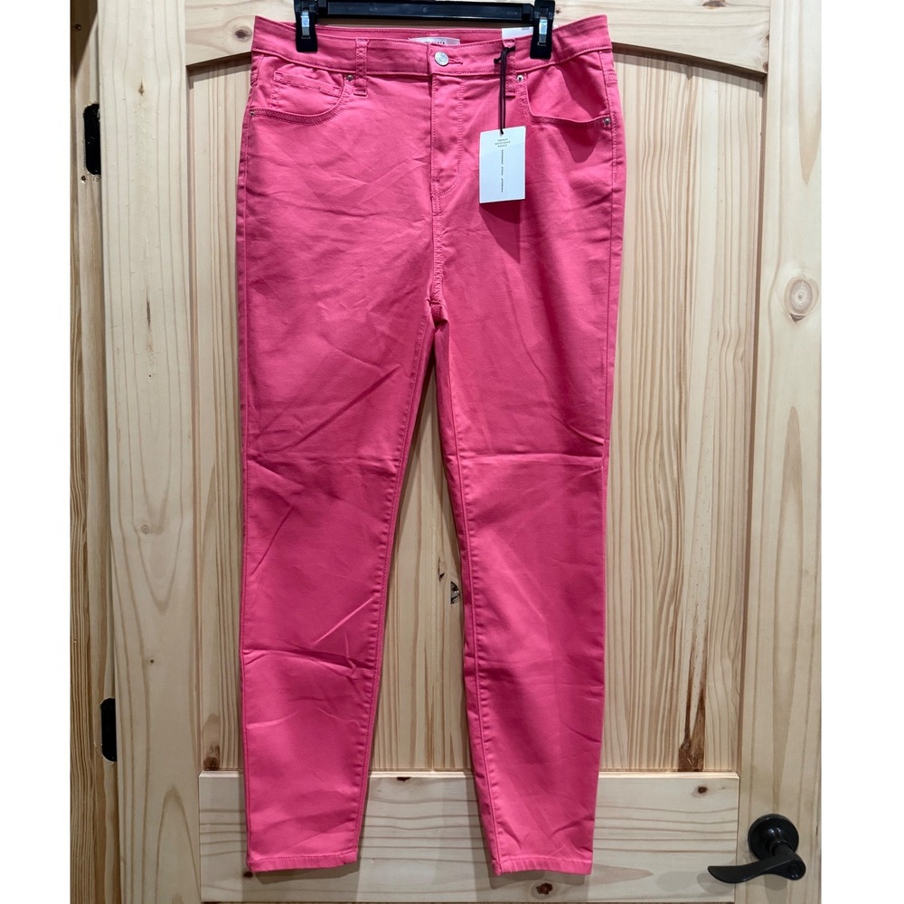 Zenana Women Pink High Waisted Skinny Jeans Stretch Denim Pants XL NWT